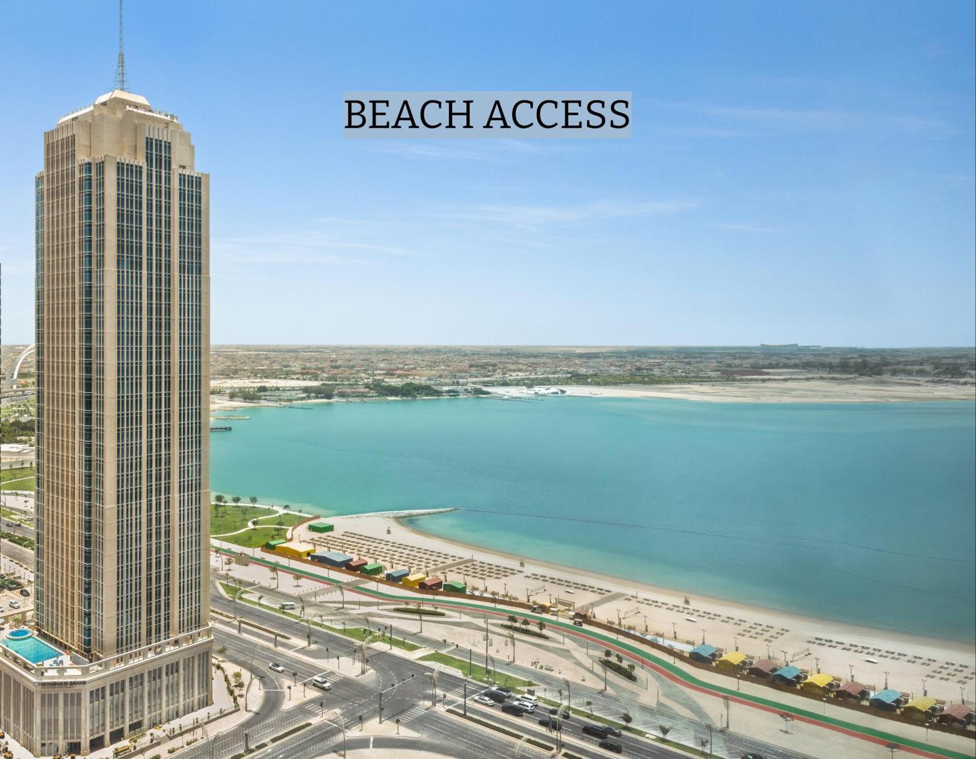 Wyndham Grand Doha West Bay Beach Exteriér fotografie Beach access